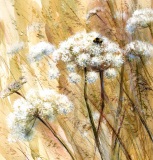 Bumble Bee, Wildflowers and Grasses